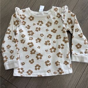 Carter's Floral Long Sleeve Tee - White and Brown